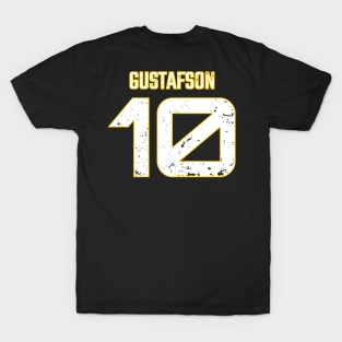 Megan Gustafson Yellow Distressed Jersey Number 10 BP-15 T-Shirt